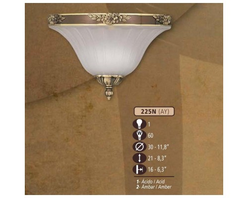 Настенный светильник 225N 225N/1 AY AMBER Riperlamp