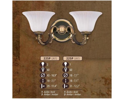 Бра 225P 225P/2 AY ACID Riperlamp