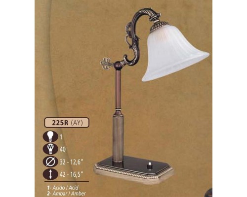 Интерьерная настольная лампа 225R 225R/1 AY ACID Riperlamp