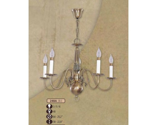 Подвесная люстра 248A 248A/5 BJ Riperlamp