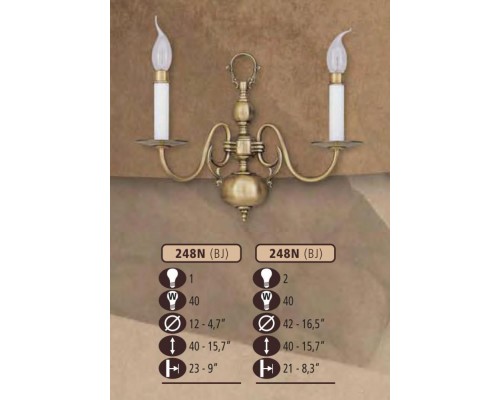 Бра 248N 248N/2 BJ Riperlamp