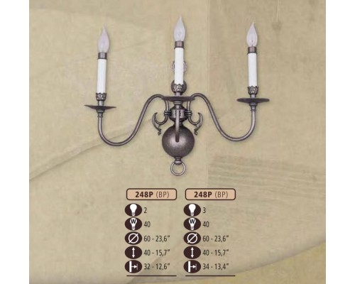 Бра 248P 248P/3 BP Riperlamp