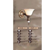 Бра 253N 253N/1 AY WHITE ALABASTER Riperlamp