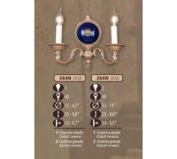Бра 264N 264N/2 AQ COBALT/GARNET CERAMIC Riperlamp