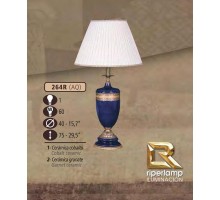 Интерьерная настольная лампа 264R 264R/1 AQ COBALT/GARNET CERAMIC - CREAM SHADE Riperlamp