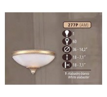 Настенный светильник 277P 277P/1 AM WHITE ALABASTER Riperlamp
