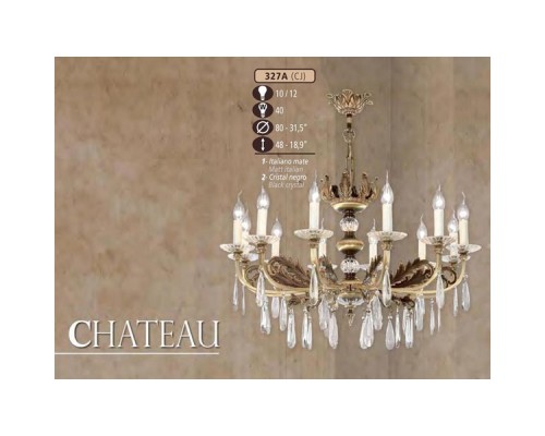 Подвесная люстра 327A 327A/12 CJ MATT ITALIAN Riperlamp