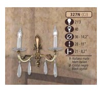 Бра 327N 327N/2 CJ BLACK Riperlamp