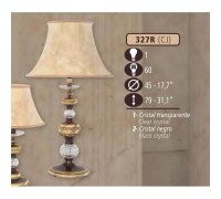 Интерьерная настольная лампа 327R 327R/1 CJ BLACK- CREAM SHADE Riperlamp