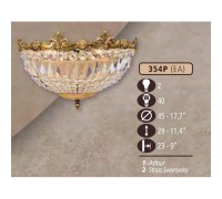 Настенный светильник 354P 354P/2 EA CRYSTAL ASFOUR Riperlamp