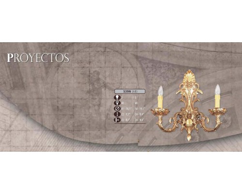 Бра 539N 539N/2 AB Riperlamp