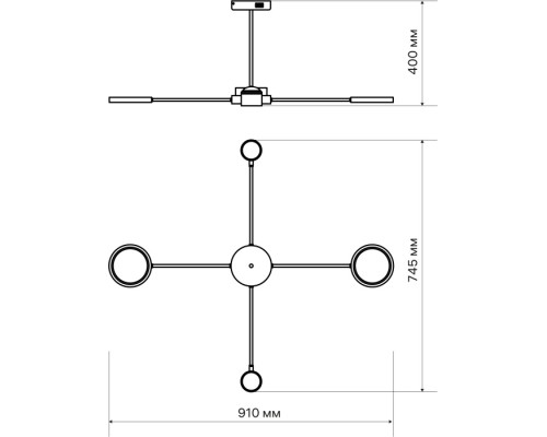 Потолочная люстра Notte 51595 5 Ritter