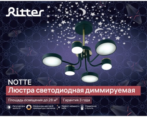 Потолочная люстра Notte 51633 4 Ritter