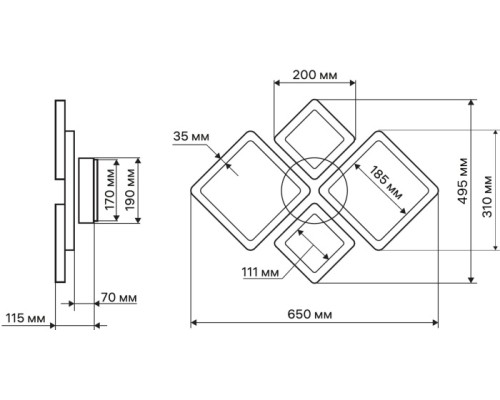 Потолочная люстра Fiuggi 52033 7 Ritter