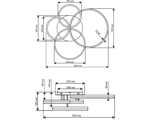 Потолочная люстра Eclipse 52084 3 Ritter