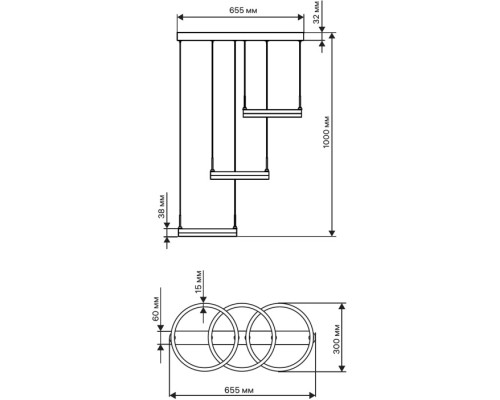 Подвесной светильник Rivo 52090 4 Ritter
