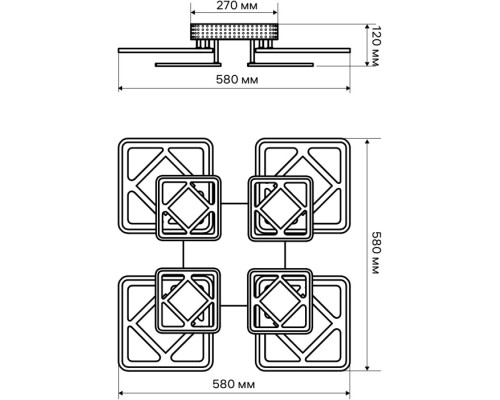 Потолочная люстра Molto 52309 7 Ritter