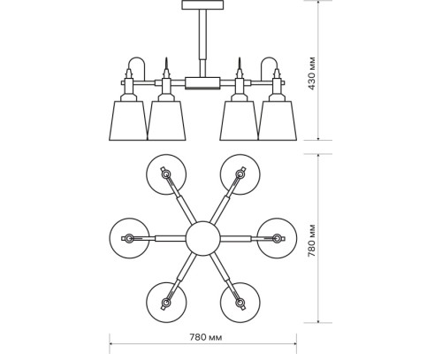 Потолочная люстра Volante 52448 9 Ritter