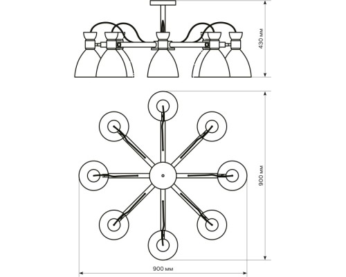 Потолочная люстра Volante 52596 7 Ritter