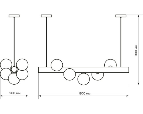 Подвесной светильник Racemo 52614 8 Ritter