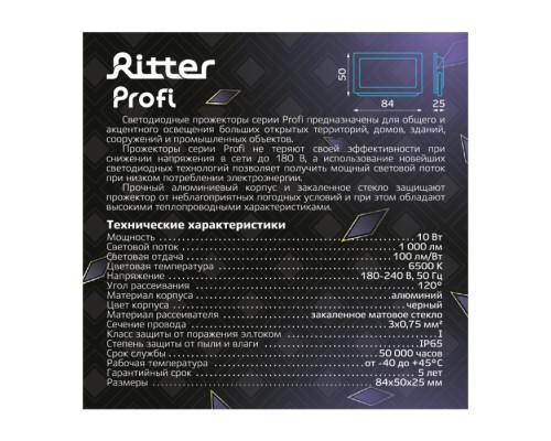 Прожектор уличный PROFI 53405 5 Ritter