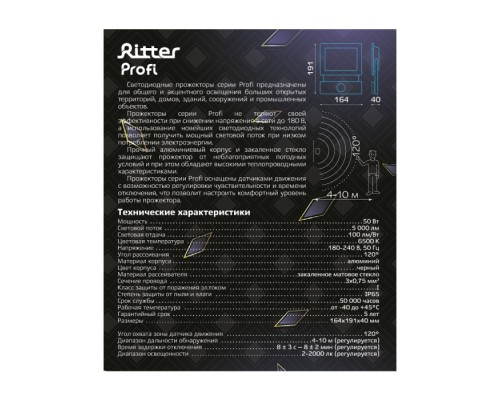 Прожектор уличный PROFI 53422 2 Ritter