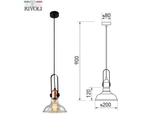 Подвесной светильник Leila 4093-201 Rivoli