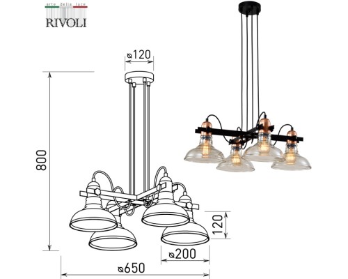 Подвесной светильник Leila 4093-304 Rivoli