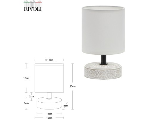 Интерьерная настольная лампа Eleanor 7070-501 Rivoli