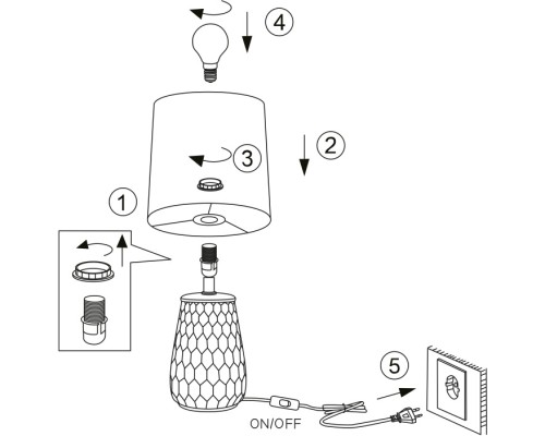 Интерьерная настольная лампа Bertha 7071-502 Rivoli