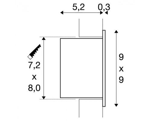 Подсветка для лестниц и ступеней Frame 1000577 SLV