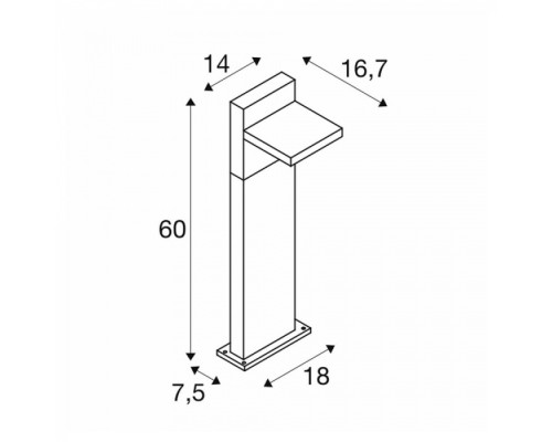 Наземный светильник ABRIDOR 1002991 SLV