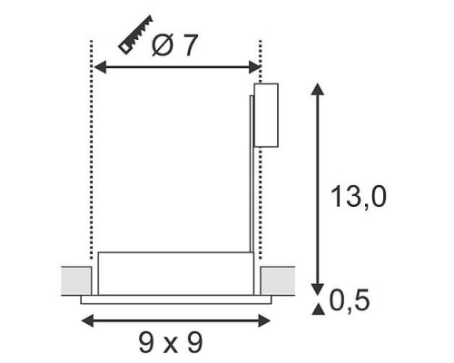 Встраиваемый светильник уличный Fgl 111147 SLV