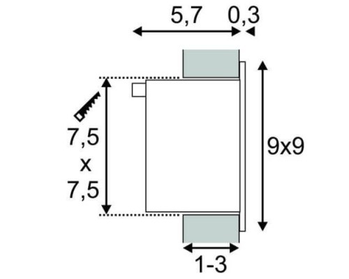 Подсветка для лестниц и ступеней Frame 113260 SLV