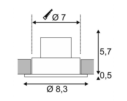 Точечный светильник Patta 114440 SLV
