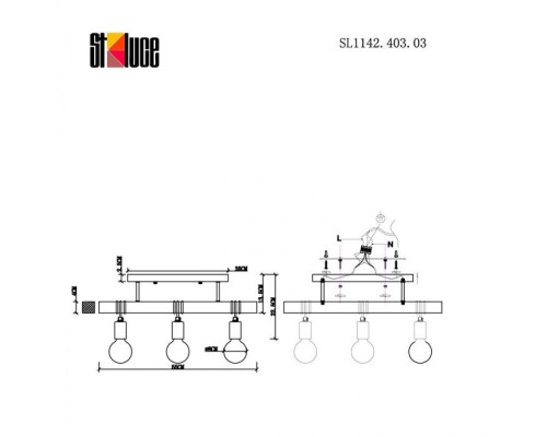 Подвесной светильник Bagetti SL1142.403.03 ST Luce