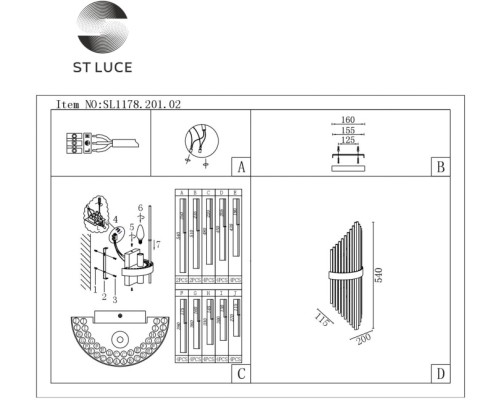 Бра Arezzo SL1178.201.02 ST Luce