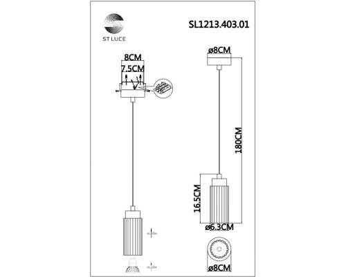 Подвесной светильник Kendo SL1213.403.01 ST Luce