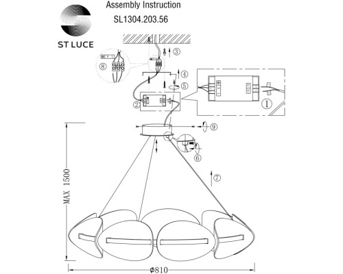 Подвесная люстра Etoile SL1304.203.56 ST Luce