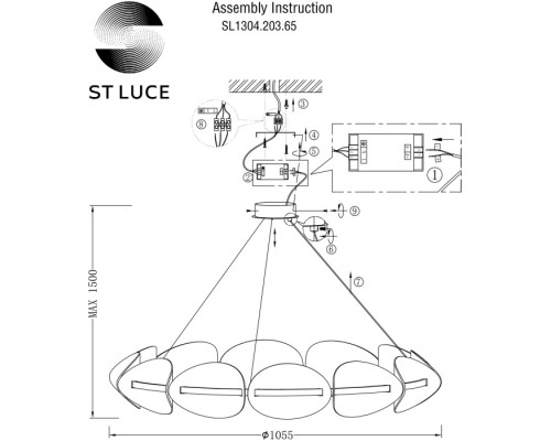 Подвесная люстра Etoile SL1304.203.65 ST Luce