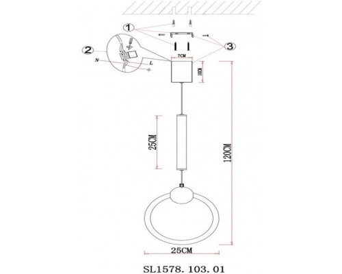 Подвесной светильник Giera SL1578.103.01 ST Luce