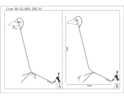 Торшер Jarro SL1803.205.01 ST Luce