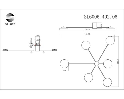 Потолочный светильник Tondo SL6006.402.06 ST Luce