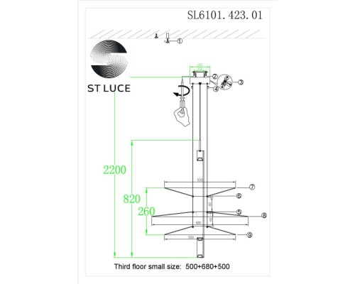 Подвесная люстра Isola SL6101.423.01 ST Luce
