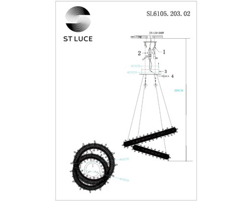Подвесной светильник Lucchero SL6105.203.02 ST Luce