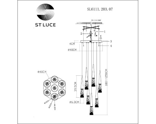 Подвесной светильник Sollen SL6111.203.07 ST Luce