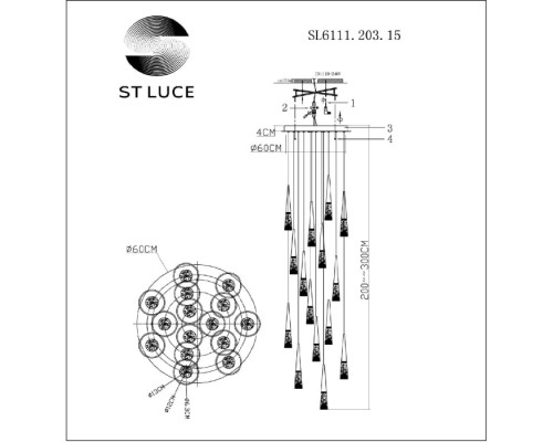 Подвесной светильник Sollen SL6111.203.15 ST Luce