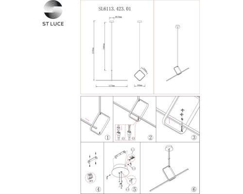 Подвесной светильник Gaia SL6113.423.01 ST Luce