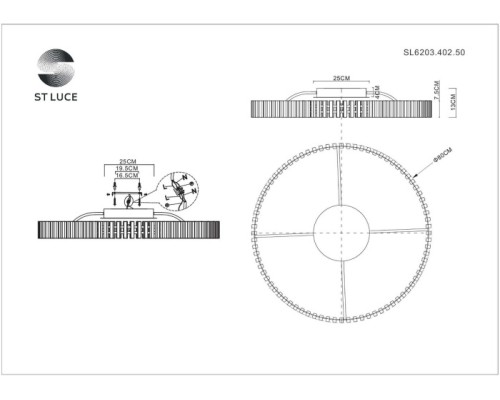 Потолочная люстра Estense SL6203.402.50 ST Luce