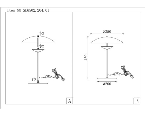 Интерьерная настольная лампа Armonico SL6502.204.01 ST Luce